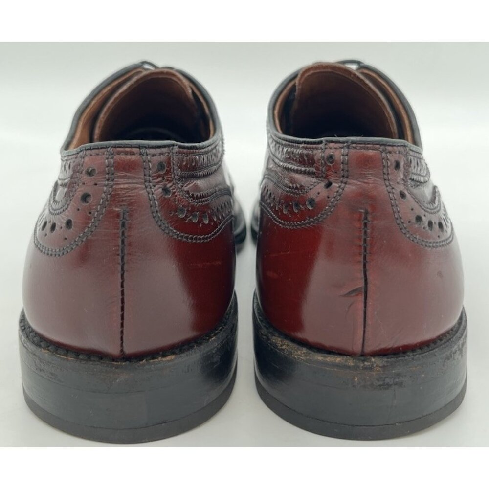 Allen Edmonds MCALLISTER Wing-Tip Burgundy Oxblood Leather Oxfords Men’s Size 6C - Picture 4 of 12